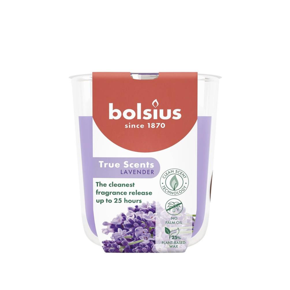 Bolsius Lavender True Scents Small Glass Jar Candle £3.95